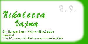 nikoletta vajna business card